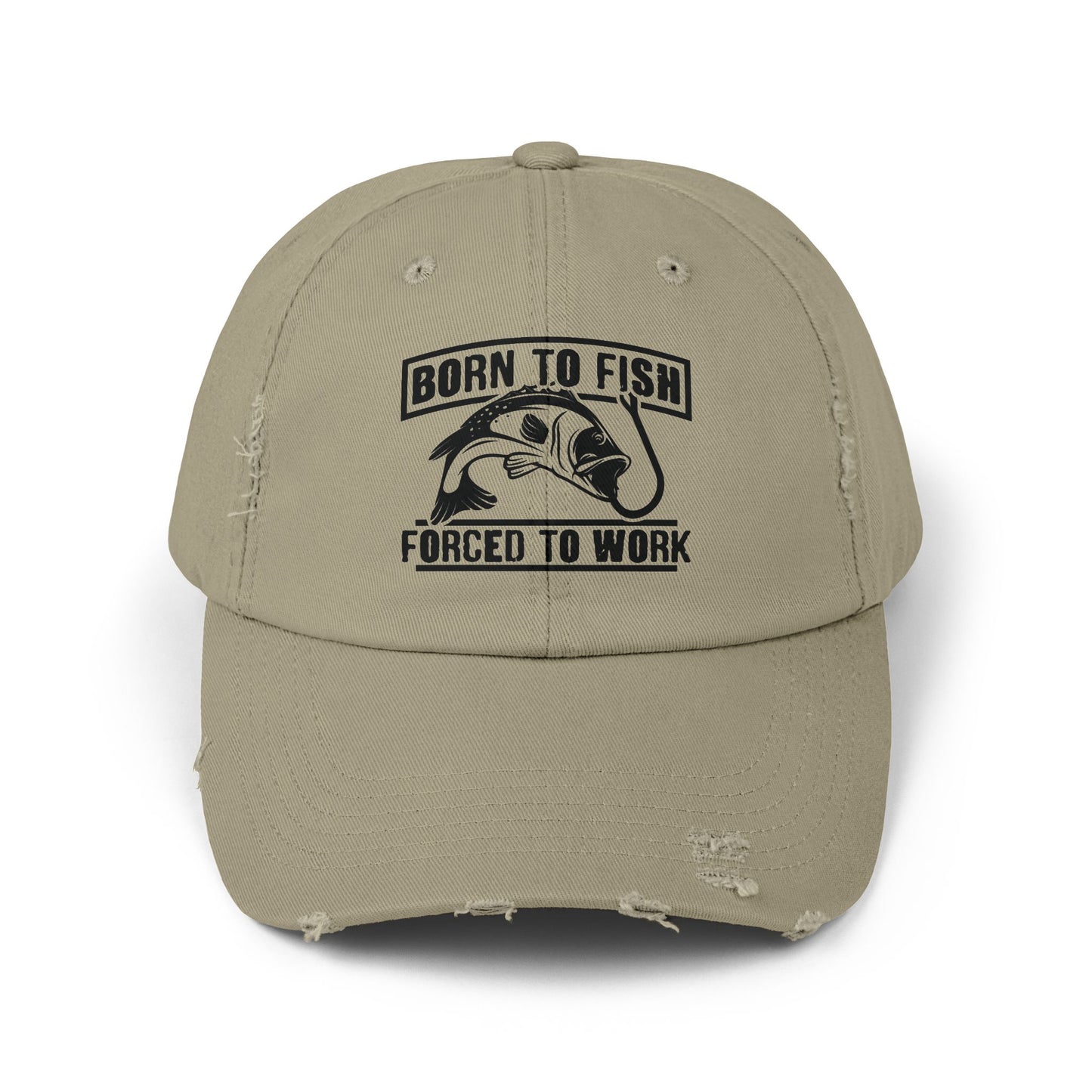 born to fish forced to work hat for fishing lovers