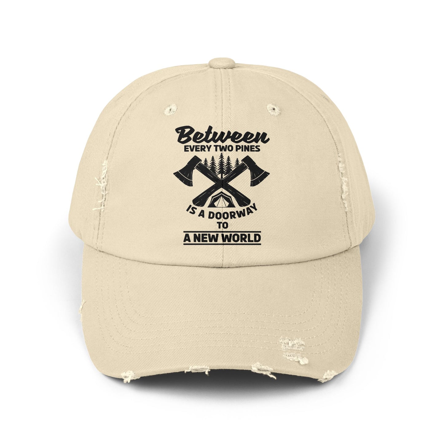 rustic adventure hat with customizable wilderness design