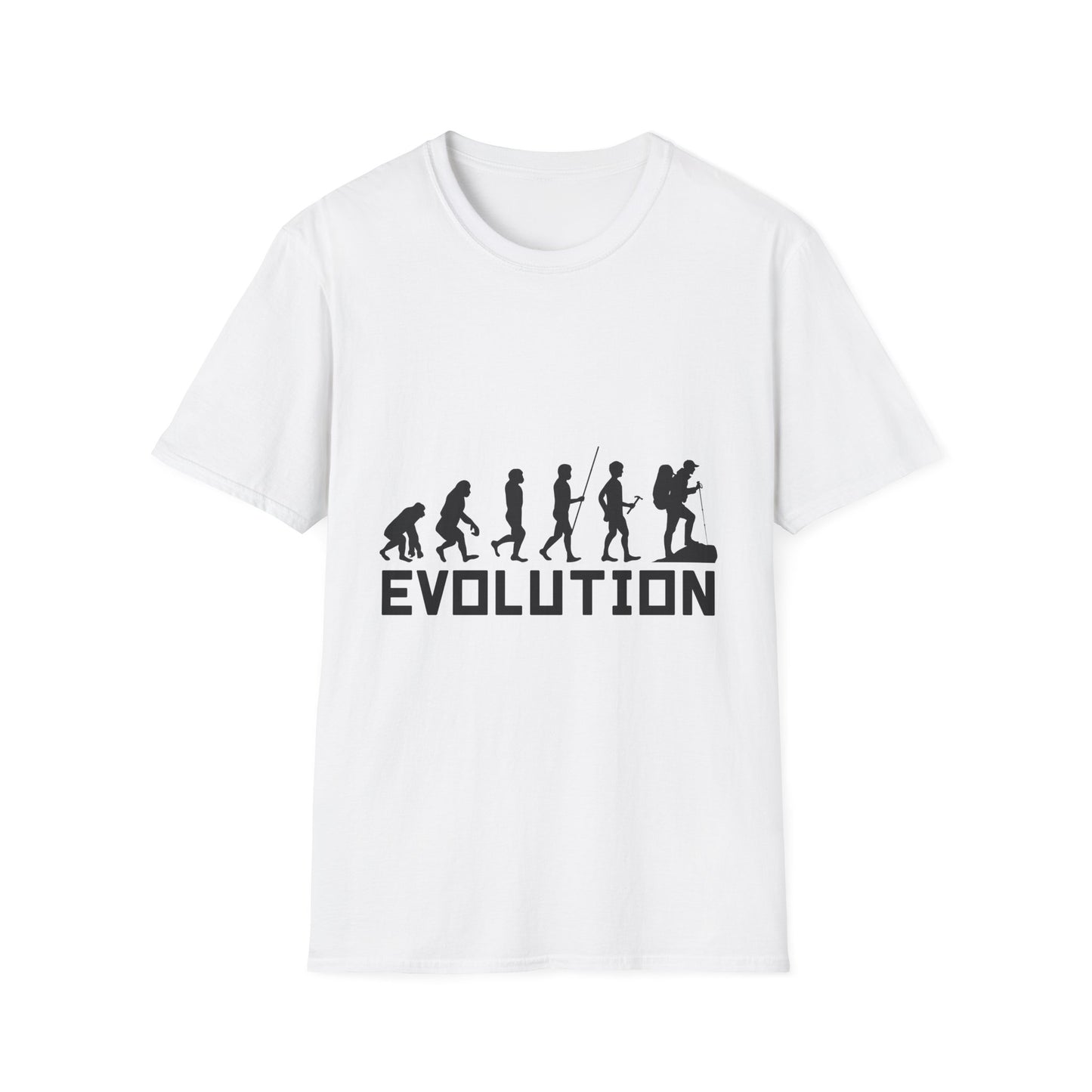 evolutionary journey t-shirt from ape to explorer