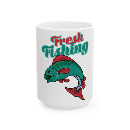 Fresh Fishing Mug Bold Colors For Coffee Lovers