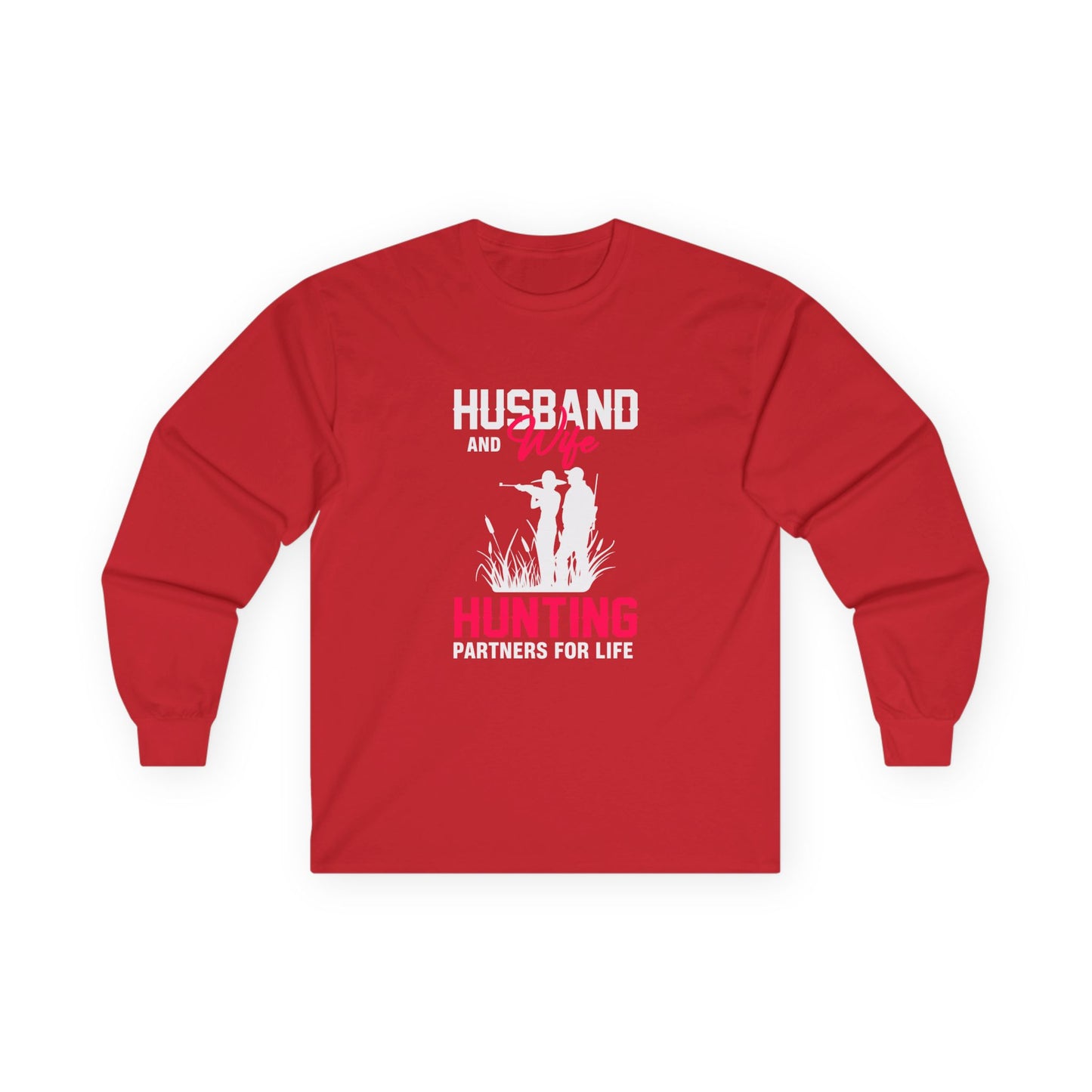 husband and wife hunting partners long sleeve shirt