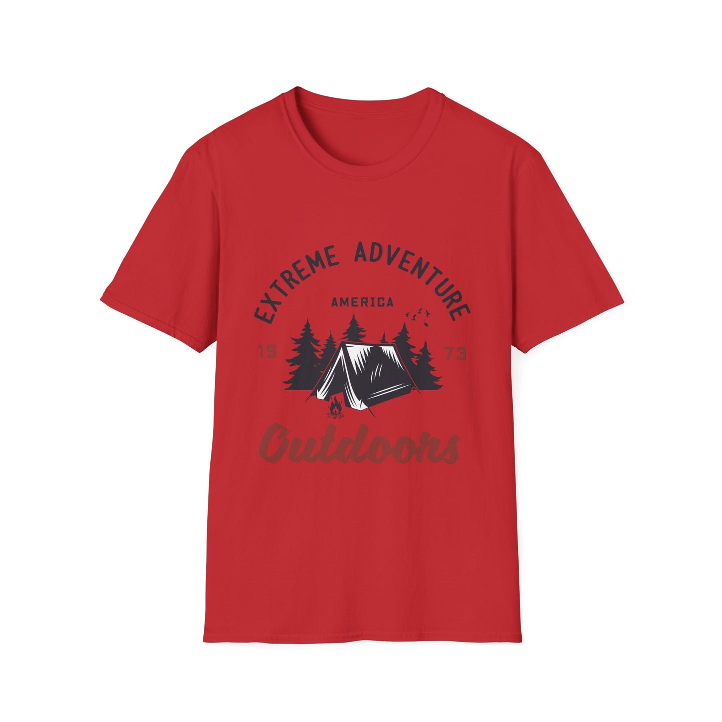 extreme adventure t-shirt nostalgic camping design