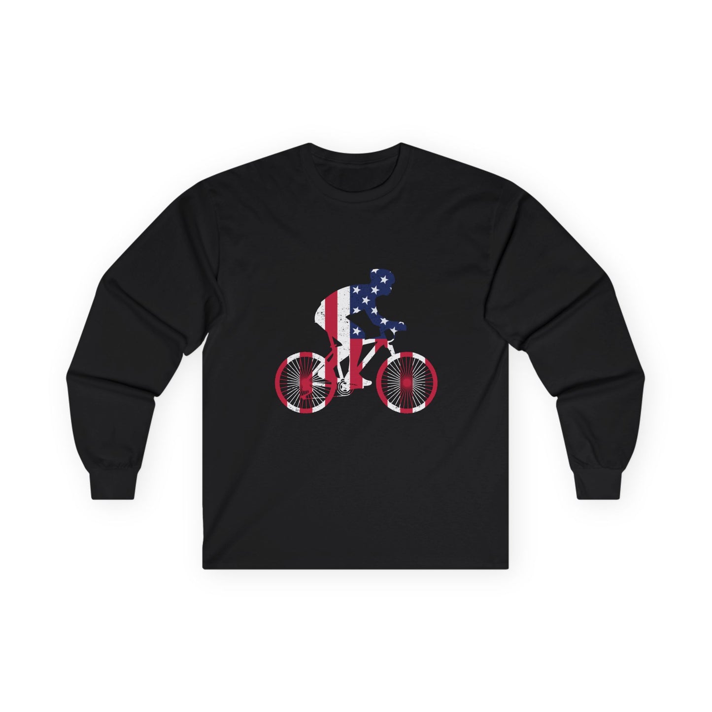 american cyclist long sleeve shirt patriotic adventure