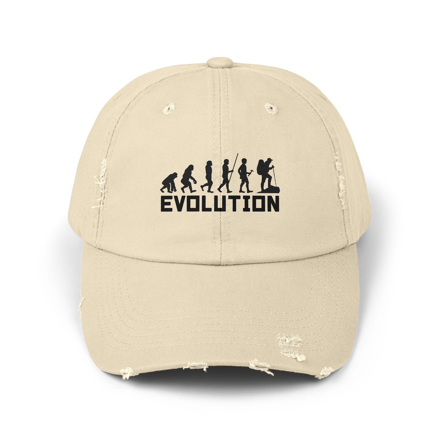 hat celebrating human evolution and adventure journey