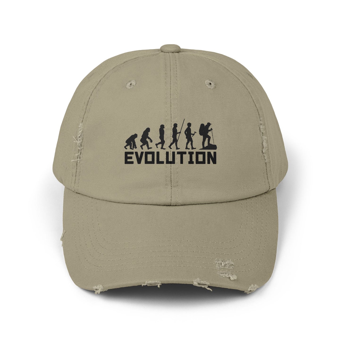 hat celebrating human evolution and adventure journey