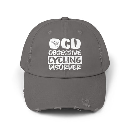 OCD Obsessive Cycling Disorder Hat for Cycling Enthusiasts with Humorous Bicycle Design and Style