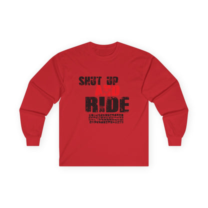 Bold Red And Graphic Long Sleeve Shirt For Impact