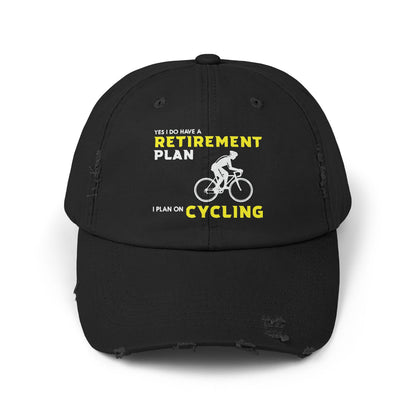 Retirement Cycling Plan Hat for Cycling Enthusiasts with Humor Style and Adventure in Your Golden Years