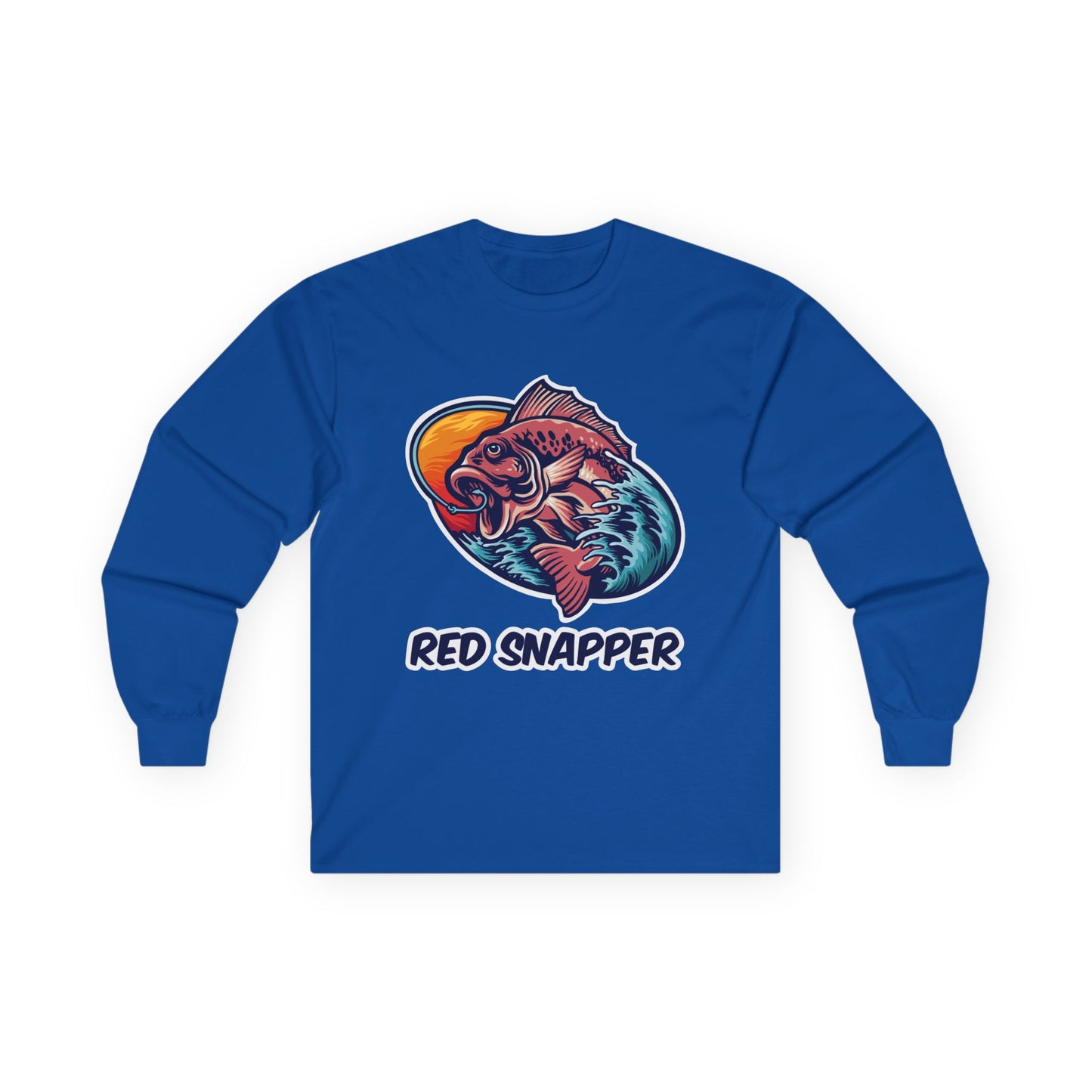 vibrant red snapper long sleeve fishing shirt delight