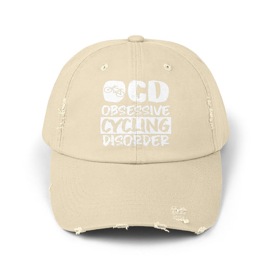 OCD Obsessive Cycling Disorder Hat for Cycling Enthusiasts with Humorous Bicycle Design and Style