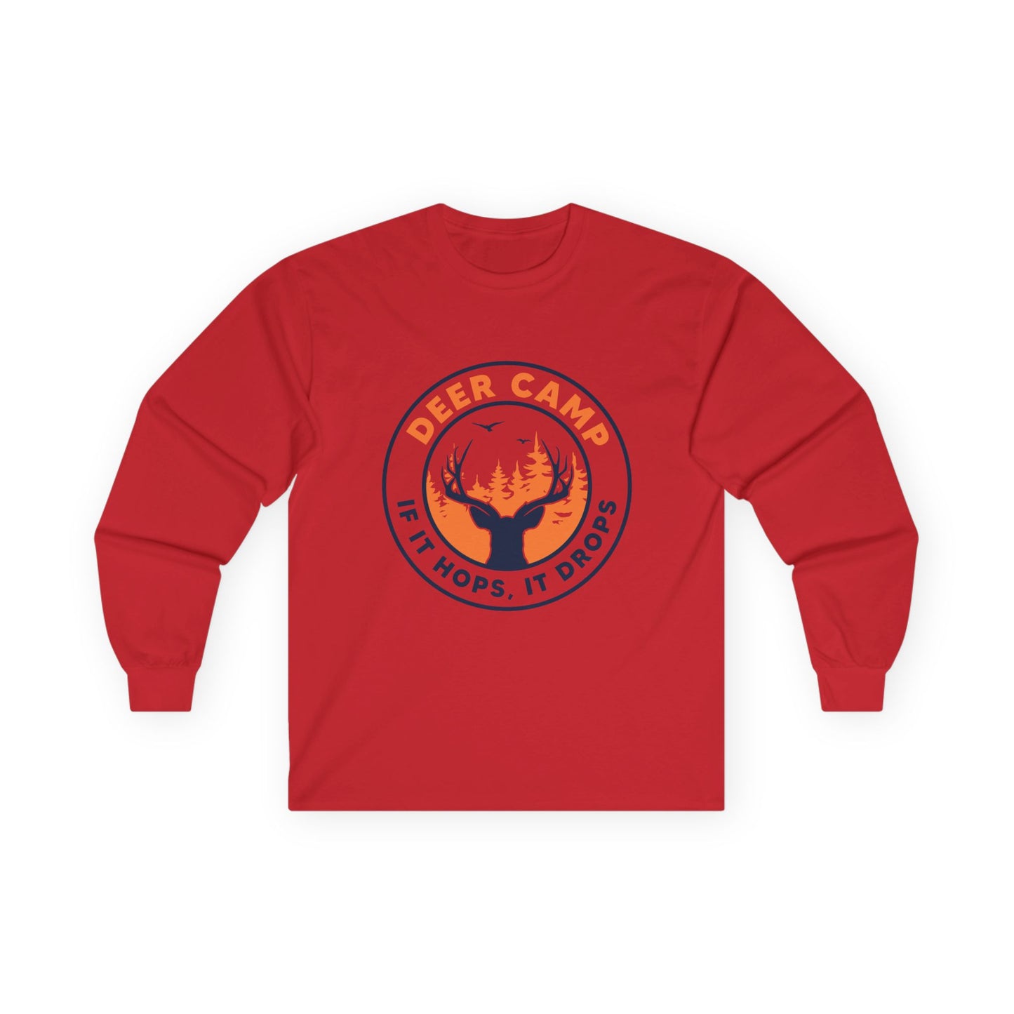 explore wilderness in style with deer camp long sleeve