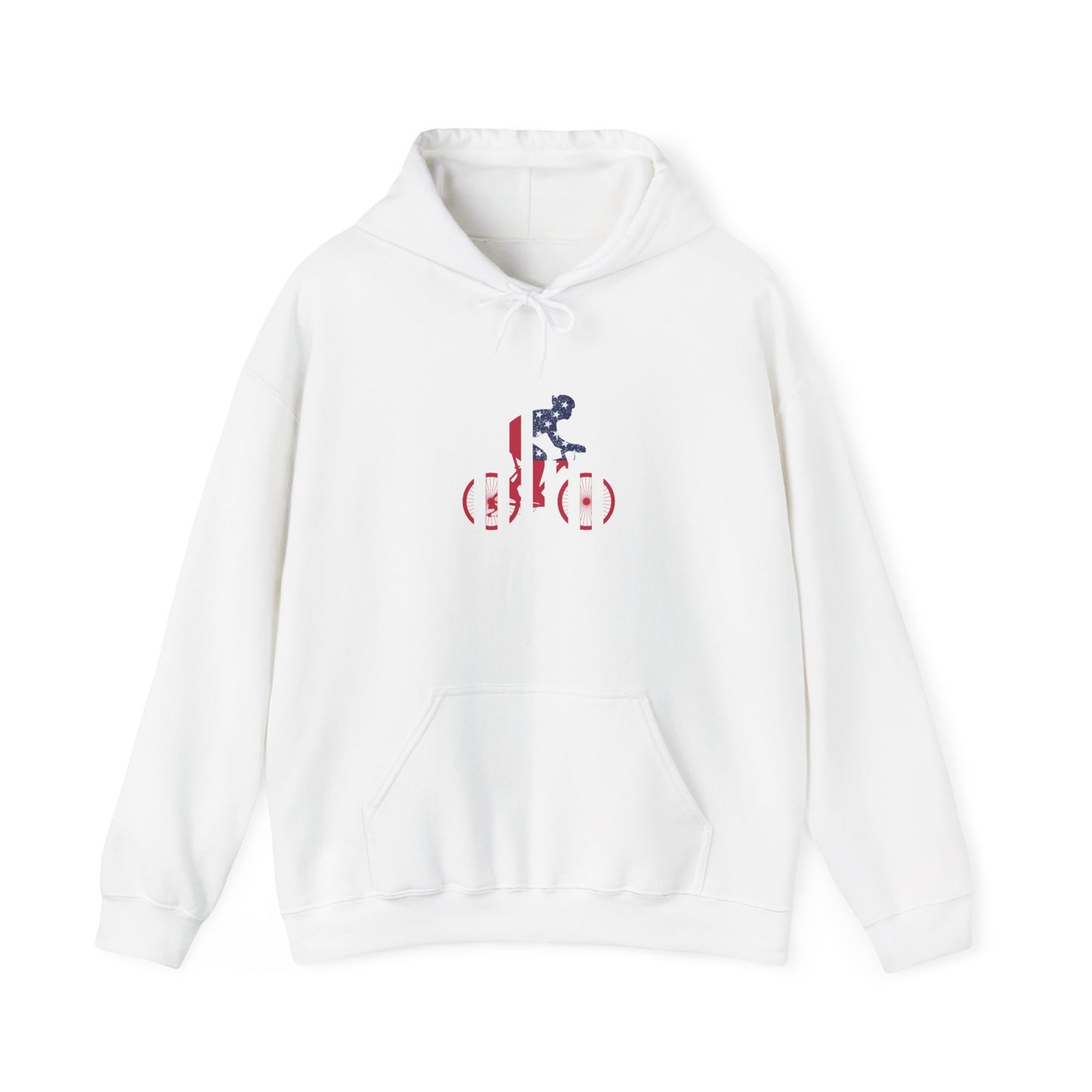 patriotic cyclist hoodie with dynamic usa design