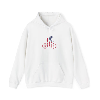 Patriotic Cyclist Hoodie With Dynamic Usa Design