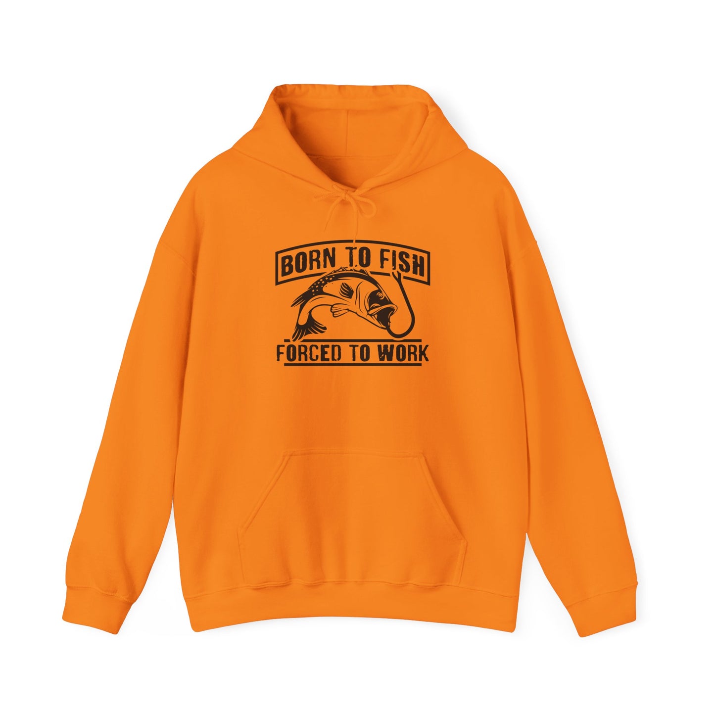 born to fish forced to work hoodie for anglers